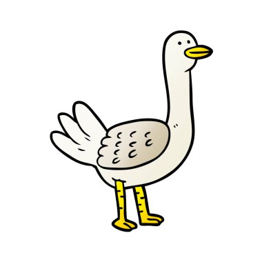 Çizgi film kuşunun vektör çizimi