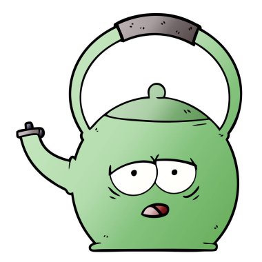 Çizgi film çaydanlığının vektör çizimi