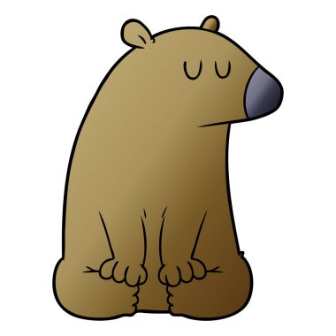 Çizgi film ayısının vektör çizimi