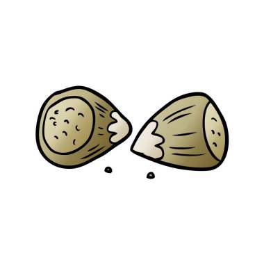 vektör çizim karikatür fındık