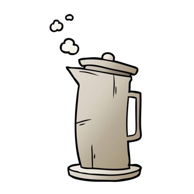 çizgi film eski stil su ısıtıcısı