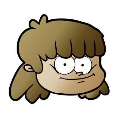 vektör çizim karikatür kadın yüzü