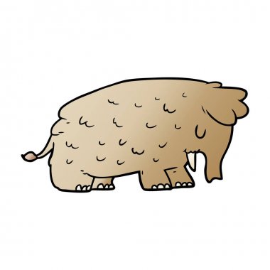 vektör çizim karikatür mamut