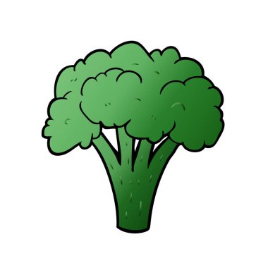 çizgi film brocoli vektör çizim