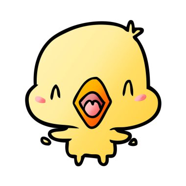 vektör çizim karikatür mutlu kuş