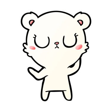 huzurlu karikatür kutup ayısı