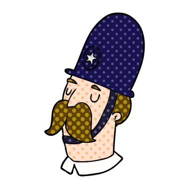 çizgi film polis bıyıklı