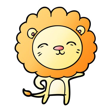 Çizgi film aslanının vektör çizimi