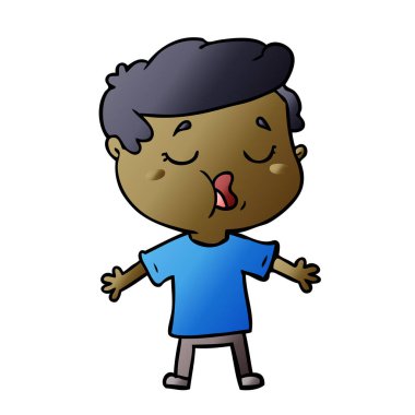  vektör çizim konuşuyor karikatür adam