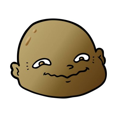 vektör çizim karikatür kel adam 