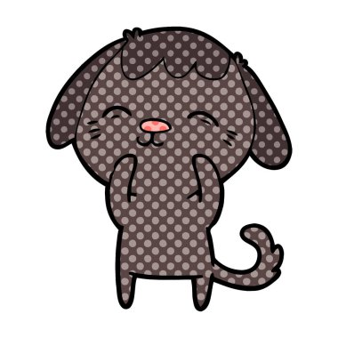 vektör çizim mutlu karikatür köpek