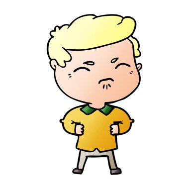 vektör çizim karikatür dostum rahatsız