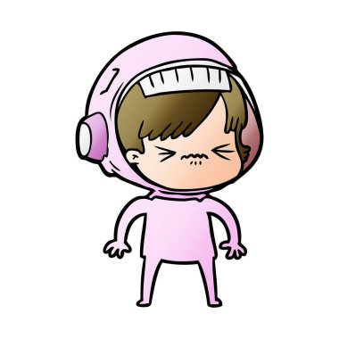 kızgın çizgi film alan kız