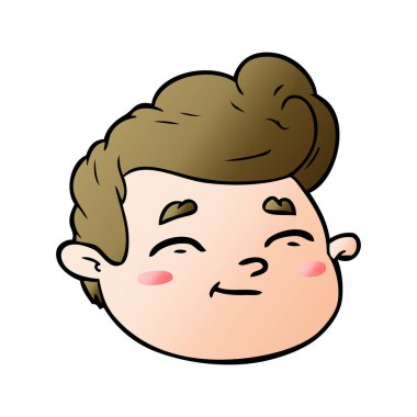 vektör çizim karikatür erkek yüz