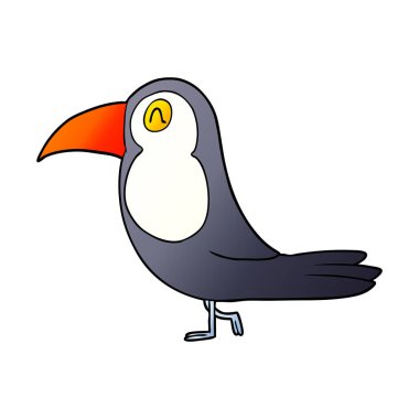 Vektör çizim karikatür Toucan