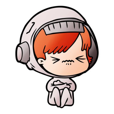 kızgın çizgi film alan kız