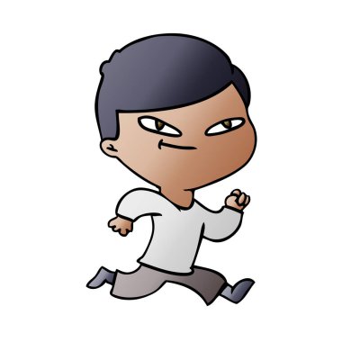 Çizgi film çocuğunun vektör çizimi