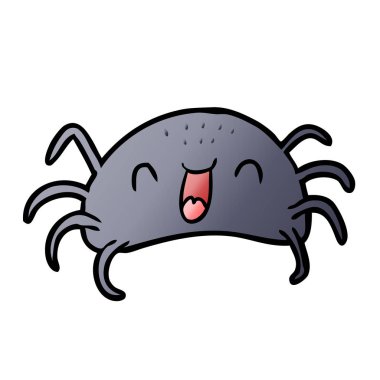 vektör çizim karikatür halloween örümcek