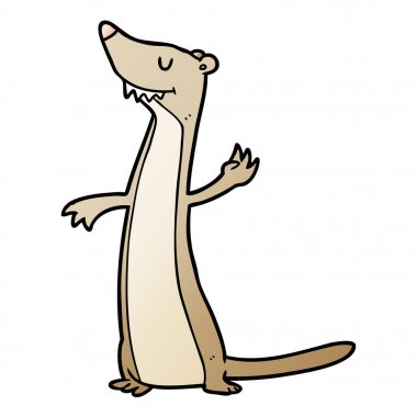 vektör çizim karikatür gelincik