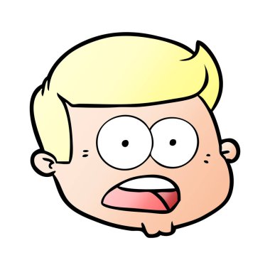 vektör çizim karikatür erkek yüz