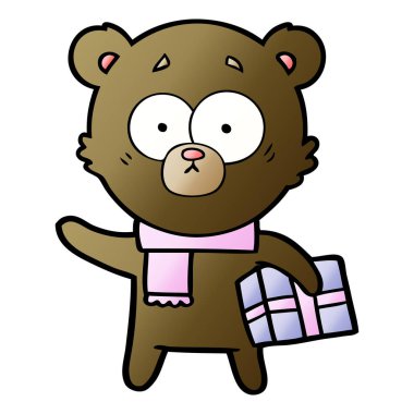 gergin Noel ayı çizgi film