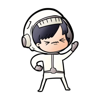 kızgın çizgi film alan kız