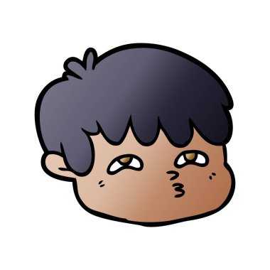 vektör çizim karikatür erkek yüz