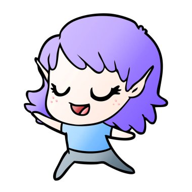 dans karton mutlu elf kızı