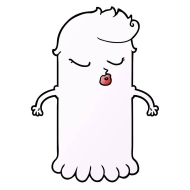 vektör çizim karikatür sevimli hayalet