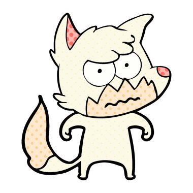 vektör çizim karikatür rahatsız fox