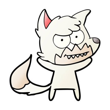 vektör çizim karikatür sırıtan Fox