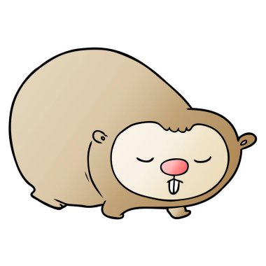 vektör çizim karikatür wombat