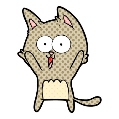 komik karikatür kedi vektör çizim