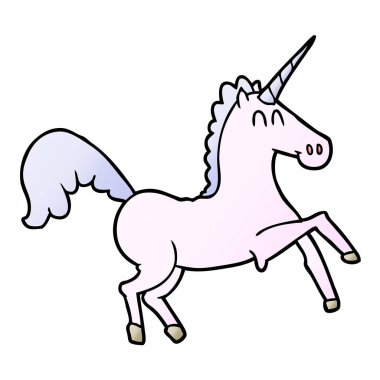 vektör çizim karikatür unicorn