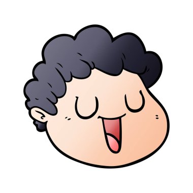 vektör çizim karikatür erkek yüz