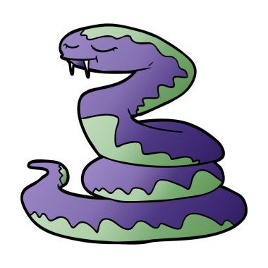 Çizgi film yılanının vektör çizimi