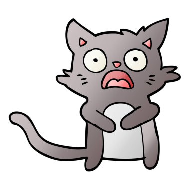 Çizgi film kedisinin vektör çizimi