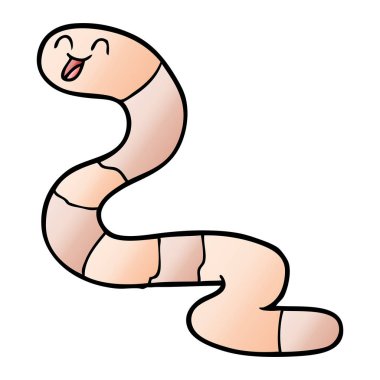 Çizgi film solucanının vektör çizimi