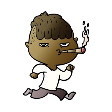 çizgi film adam çalıştıran iken Sigara