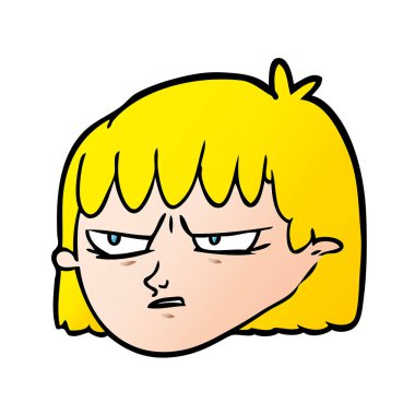 vektör çizim karikatür kızgın kadın