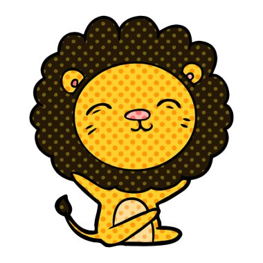 Çizgi film aslanının vektör çizimi