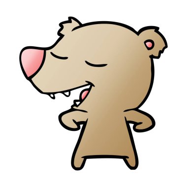 Çizgi film ayısının vektör çizimi