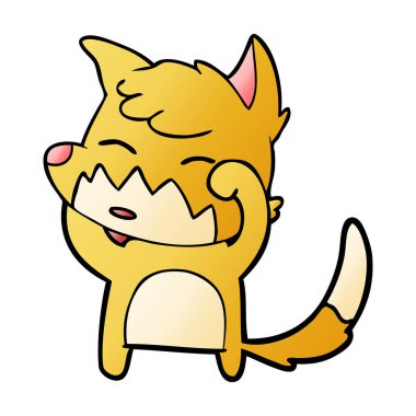 Çizgi film tilkisinin vektör çizimi