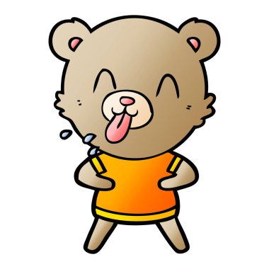 Çizgi film ayısının vektör çizimi