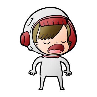 çizgi film astronot kadın açıklayan