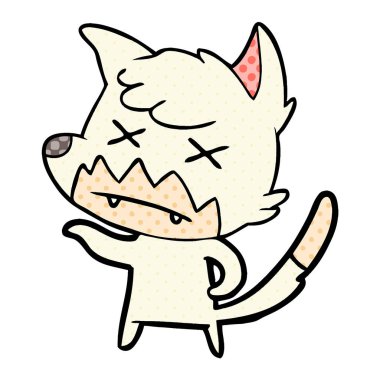 Çizgi film tilkisinin vektör çizimi