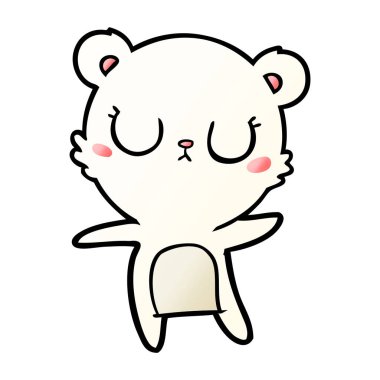 huzurlu karikatür kutup ayısı