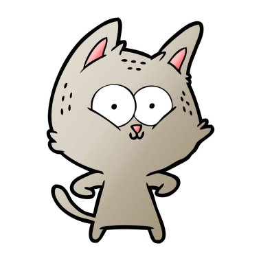 Çizgi film kedisinin vektör çizimi