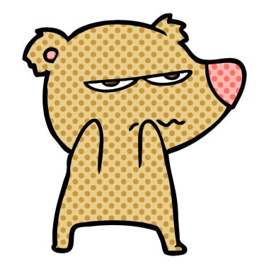 kızgın ayı karikatür vektör çizim