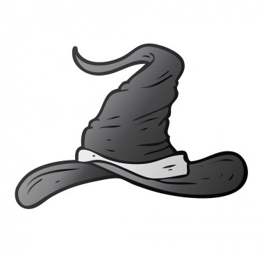 çizgi film sihirbazları şapka vektör çizim